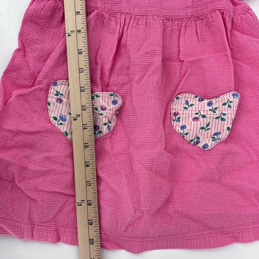 vintage 90s Esprit girls pink‎ dress heart pockets - Picture 7 of 10